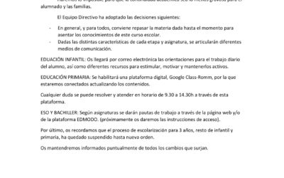 NOTA INFORMATIVA 16/03/2020