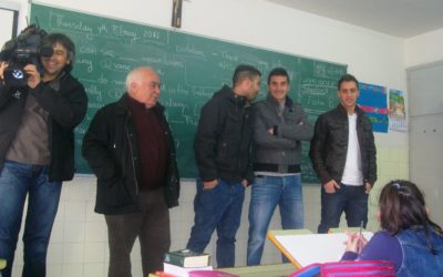 Los jugadores del CD Teruel, visitan nuestro colegio