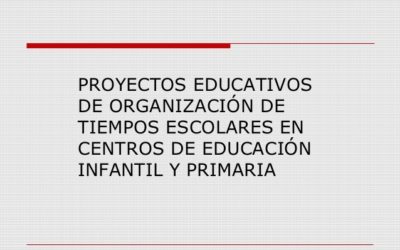 NUEVA INFORMACIÓN SOBRE TIEMPOS ESCOLARES