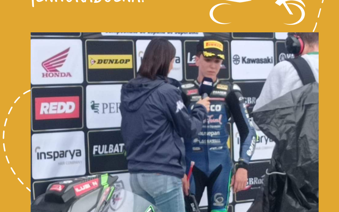 NUESTRO ALUMNO GONZALO SÁNCHEZ, HA GANADO ESTE FIN DE SEMANA, 2 CARRERAS DE MOTOCICLISMO QUE SE HAN DISPUTADO EN LA COMUNIDAD FORAL DE NAVARRA 🏍️🏍️.